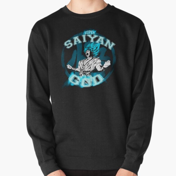 God Goku Blue Super Saiyan Vintage 90s Anime Pullover Sweatshirt TPM2008