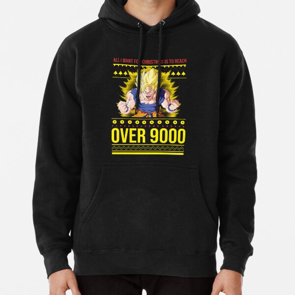All I Want For Christmas Is To Reach Over 9000 - Dragon Ball Ugly Christmas Sweater Pullover Hoodie TP12081