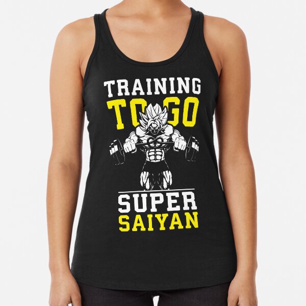 Training To Go Super Saiyan - Anime Gym Motivational Racerback Tank Top TPM2008