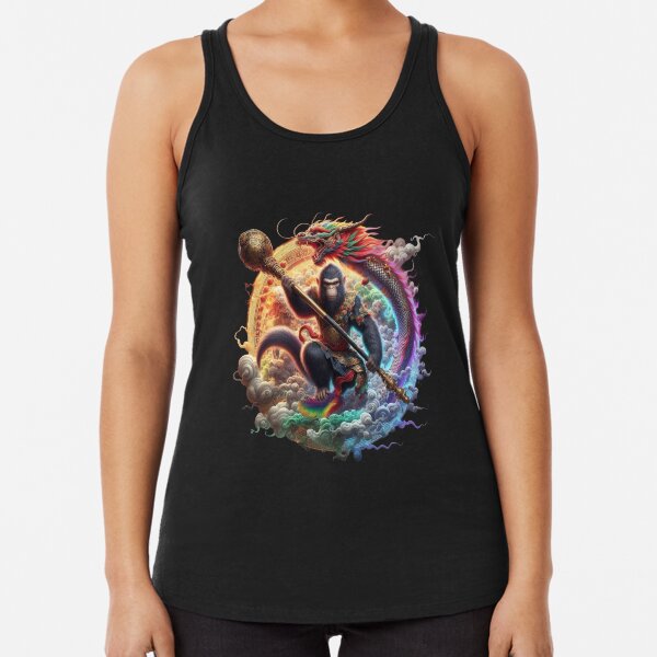 Continuing the legend: Products that allow you to wear the pleasing Monkey King and Dragon designs. Racerback Tank Top TPM2008