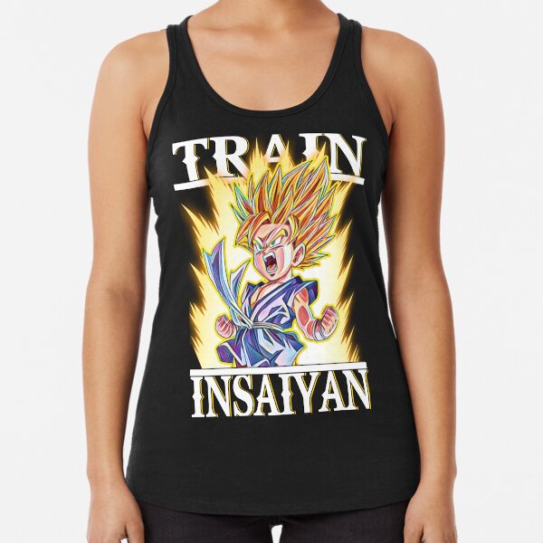 Train Insaiyan Kid Gt Goku Super Saiyan 1 DB/DBZ/DBGT/DBS  Racerback Tank Top TPM2008