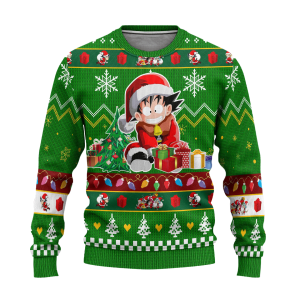 Chibi Santa Goku – Dragon Ball Ugly Christmas Sweater