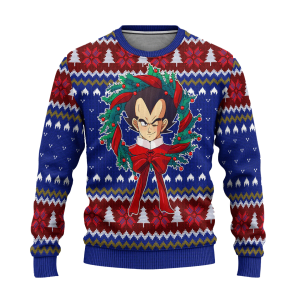 Wreath Warrior Vegeta – Dragon Ball Z Ugly Christmas Sweater