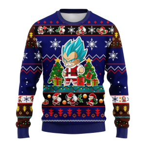 Santa Saiyan Vegeta – Dragon Ball Z Ugly Christmas Sweater