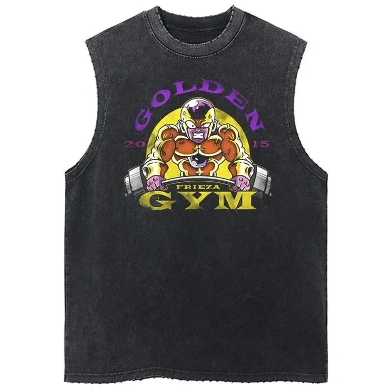 Dragon Ball  Vest Golden Frieza PTTT0604 Washed Tank Top