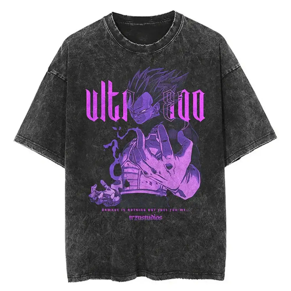 Vintage Dragon Ball Ultra Ego Vegeta PTTT0604 Washed T-Shirt